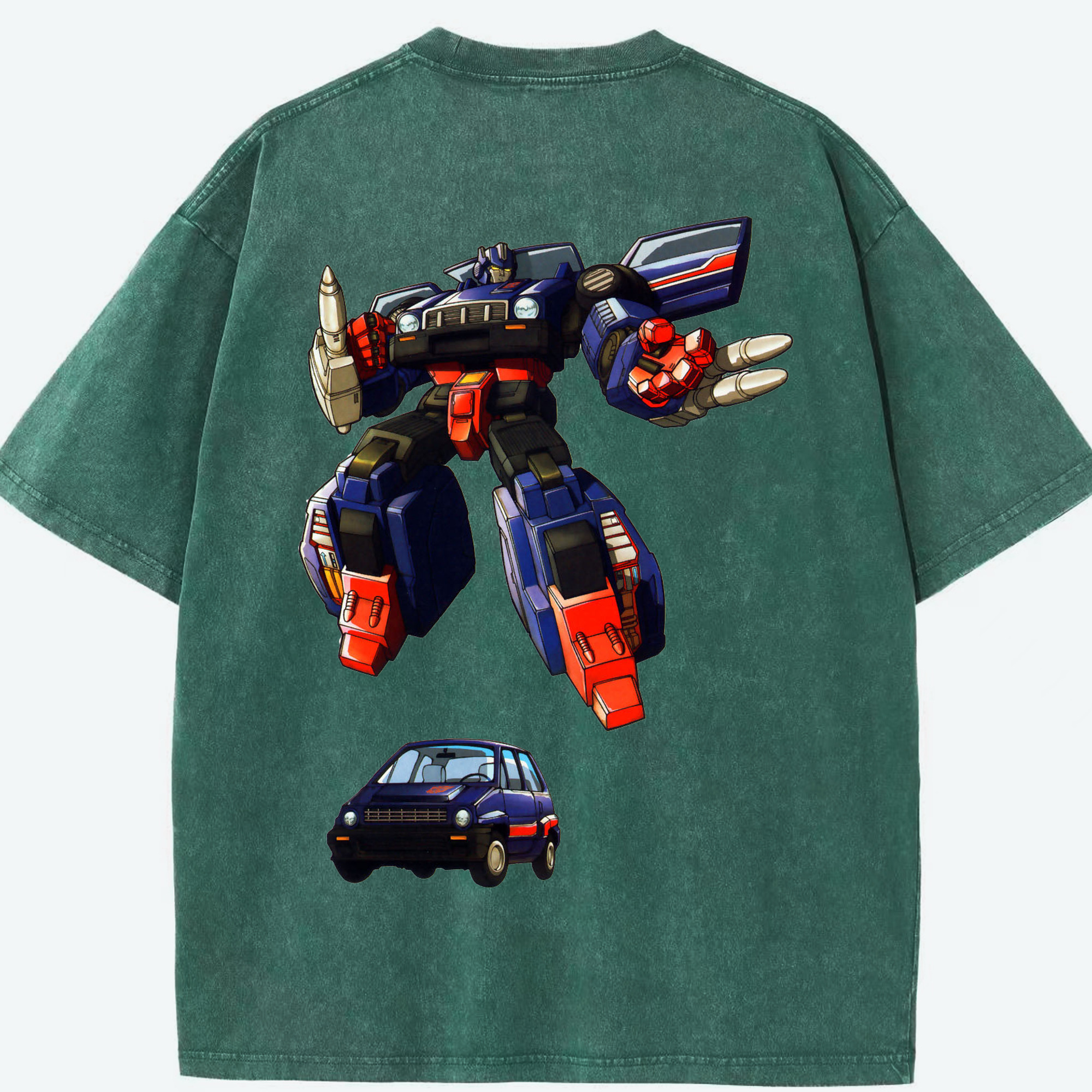 （画像用）  綿100% ヴィンテージ風 半袖Tシャツ（背面プリント）